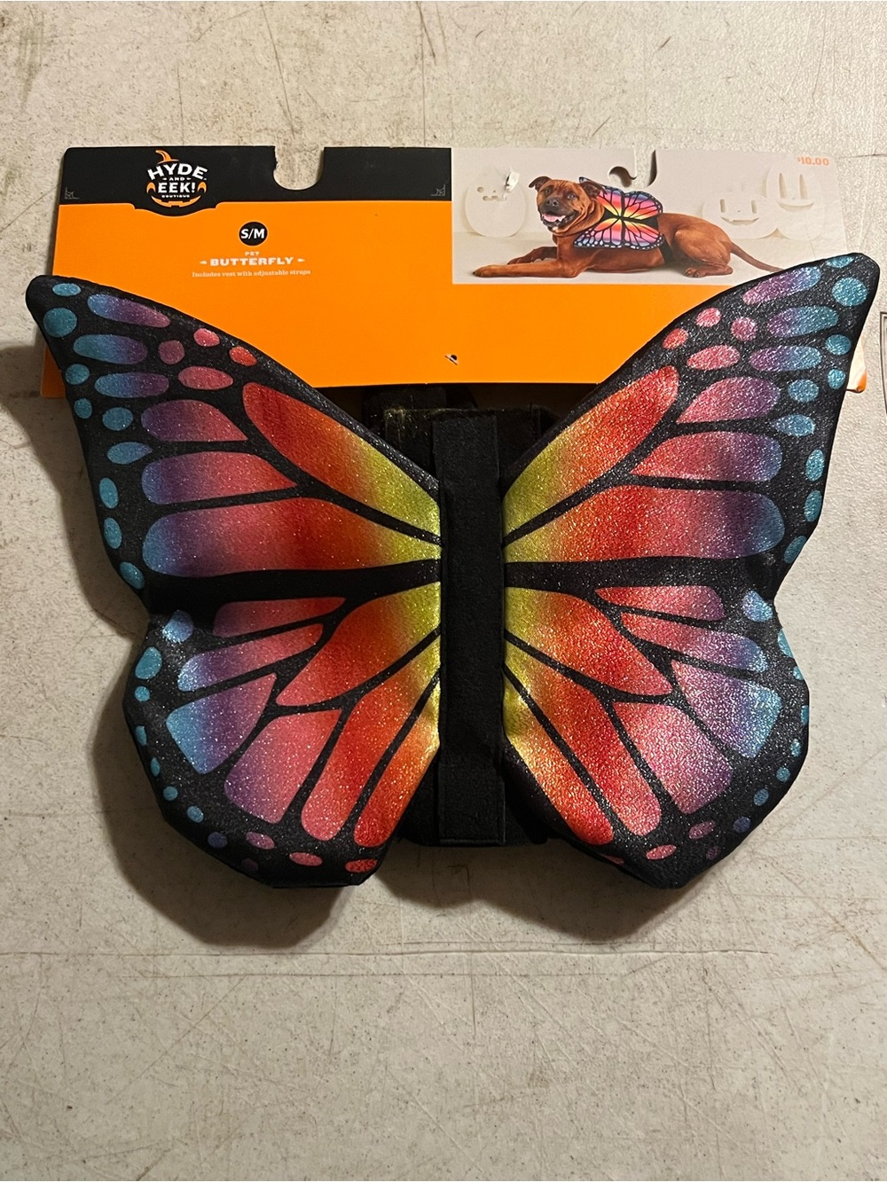 Hyde & EEK! Butterfly Dog Wings - Rainbow Sparkle small & medium